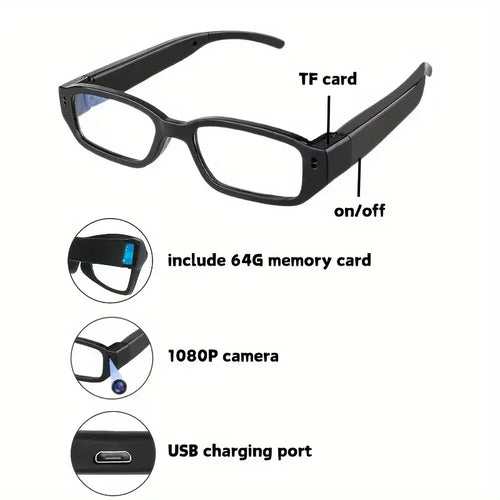 Portable 1080P HD Mini Glasses With Camera Video Recorder Wearable glasses