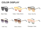 Luxury Women Square Sunglasses Oversized Original Brand Design Sun Glasses Female Men Fashion Travel Beach Shades Eyewear UV400