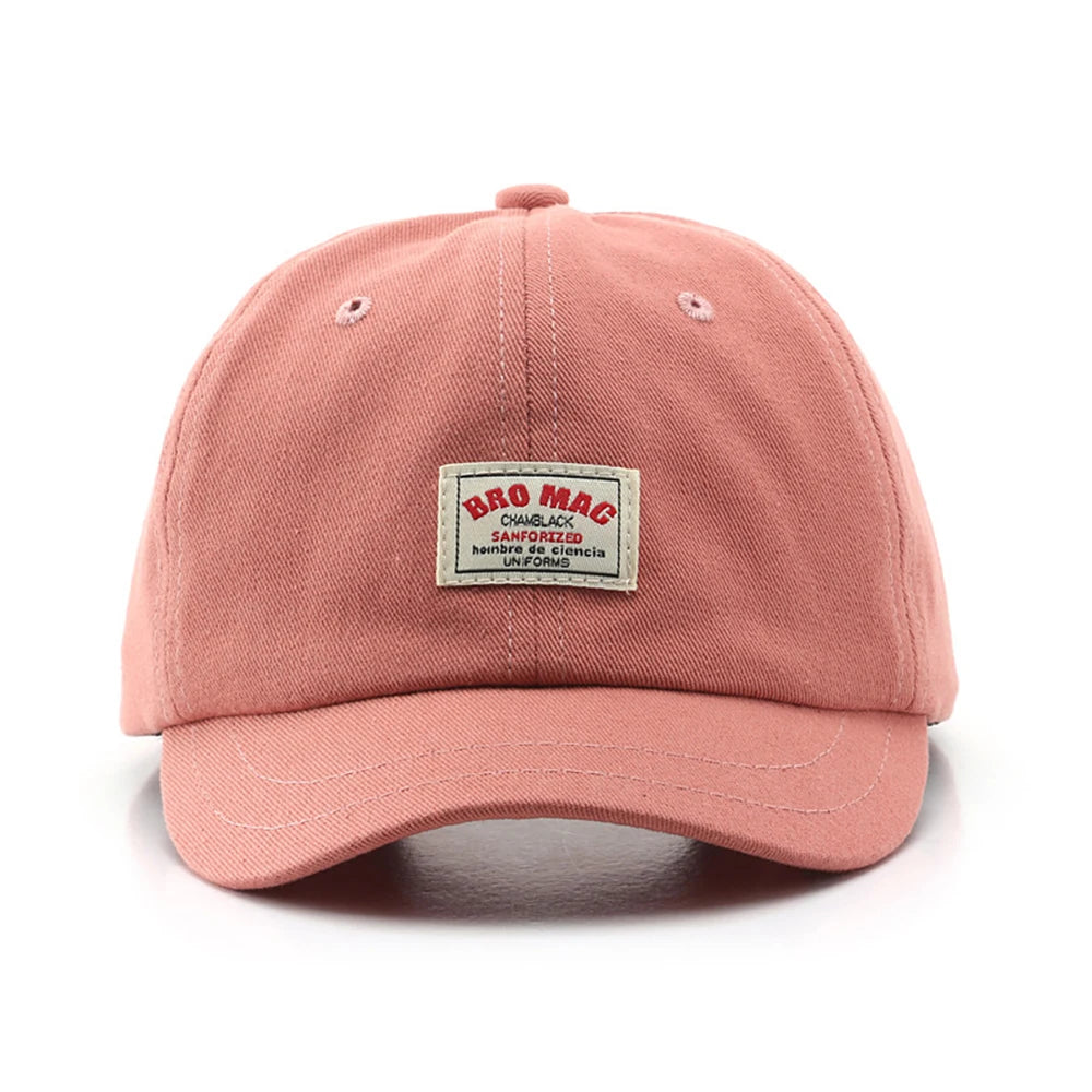 Stylish Red White Baseball Cap Short Visor for Women Summer Hat