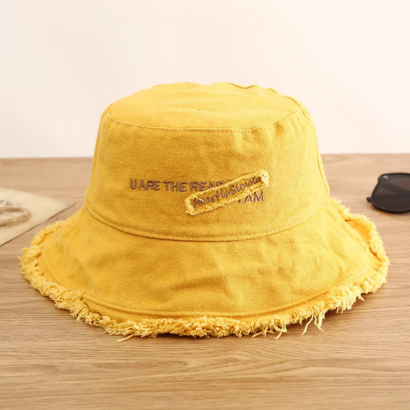 Fashion Women Cotton Bucket Hats Female Summer Autumn Sunscreen Fisherman Cap