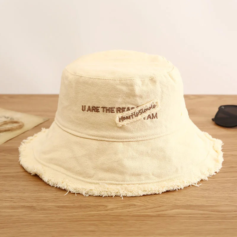Fashion Women Cotton Bucket Hats Female Summer Autumn Sunscreen Fisherman Cap