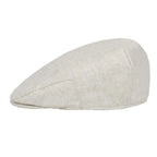Flat Cap for Men Women Herringbone Linen Newsboy Lightweight Cap