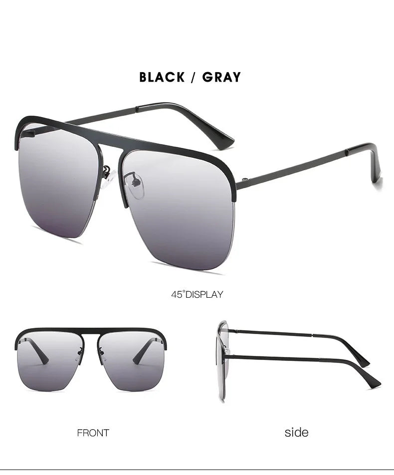 Luxury Women Square Sunglasses Oversized Original Brand Design Sun Glasses Female Men Fashion Travel Beach Shades Eyewear UV400