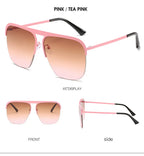 Luxury Women Square Sunglasses Oversized Original Brand Design Sun Glasses Female Men Fashion Travel Beach Shades Eyewear UV400
