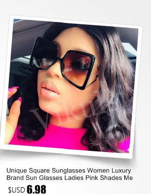 Luxury Women Square Sunglasses Oversized Original Brand Design Sun Glasses Female Men Fashion Travel Beach Shades Eyewear UV400