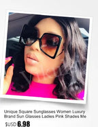 Luxury Women Square Sunglasses Oversized Original Brand Design Sun Glasses Female Men Fashion Travel Beach Shades Eyewear UV400