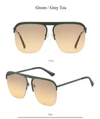 Luxury Women Square Sunglasses Oversized Original Brand Design Sun Glasses Female Men Fashion Travel Beach Shades Eyewear UV400