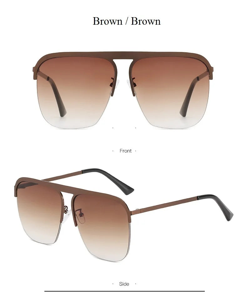 Luxury Women Square Sunglasses Oversized Original Brand Design Sun Glasses Female Men Fashion Travel Beach Shades Eyewear UV400