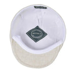 Flat Cap for Men Women Herringbone Linen Newsboy Lightweight Cap