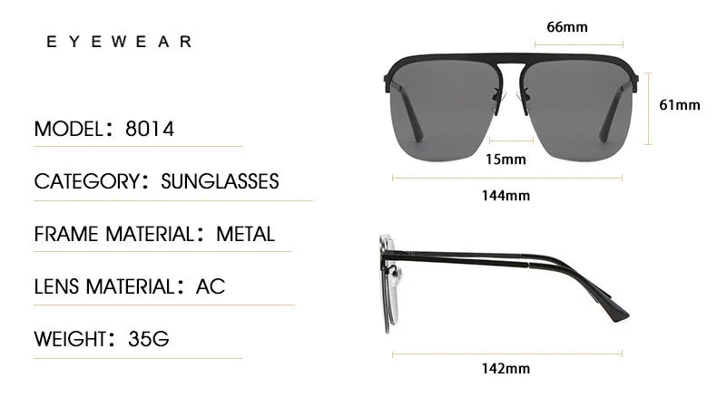 Luxury Women Square Sunglasses Oversized Original Brand Design Sun Glasses Female Men Fashion Travel Beach Shades Eyewear UV400