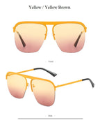Luxury Women Square Sunglasses Oversized Original Brand Design Sun Glasses Female Men Fashion Travel Beach Shades Eyewear UV400