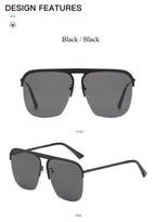 Luxury Women Square Sunglasses Oversized Original Brand Design Sun Glasses Female Men Fashion Travel Beach Shades Eyewear UV400