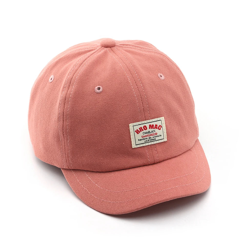 Stylish Red White Baseball Cap Short Visor for Women Summer Hat
