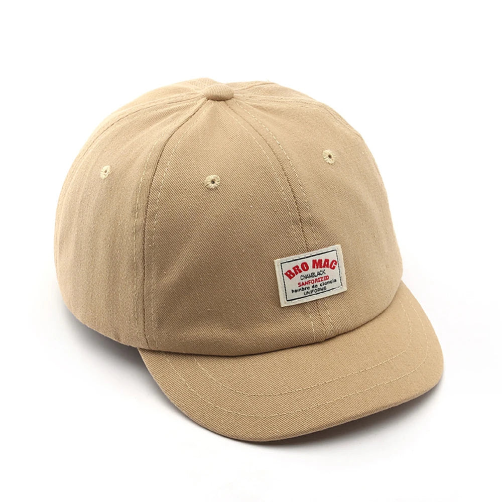 Stylish Red White Baseball Cap Short Visor for Women Summer Hat
