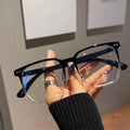 Round Eyewear Transparent Computer Frame Women Men Anti Blue Glasses