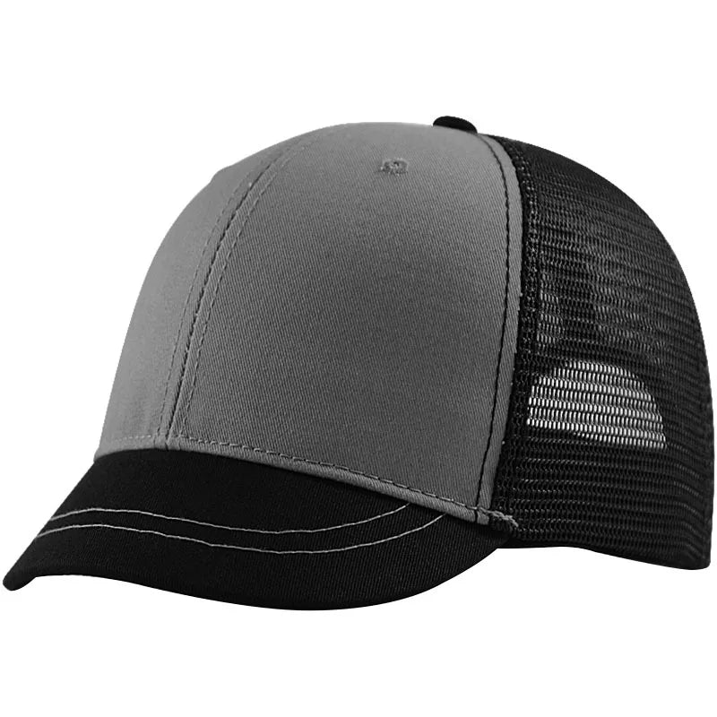 Big head Adjustable Men and Women Sun Hat Breathable Short Brim Baseball Cap