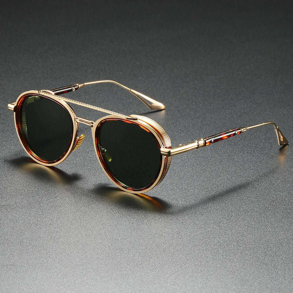 Luxury Round Sunglasses Men New Fashion Outdoor Shades for Driving Women Eyeglasses Trendy Vintage Brand Design UV400Sun Glasses