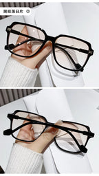 Classic Fashion Large Frame Square Glasses Transparent Lens Casual Decorative Glasses Suitable for Office Очки Солнечные Мужские