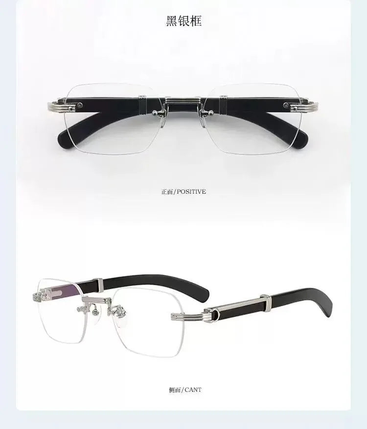 Luxury Rimlesss Sunglasses Women Men Fashion Square Clear Lens Sun Glasses Brand Eyeglasses Travel Driving Eyewear