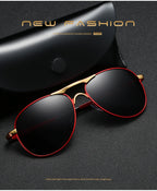 Luxury Polarized Sunglasses Men Women Driving Fishing Retro Sun Glasses Brand Designer Male Metal Sunglasses For Man UV400