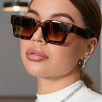 Vintage Big Square Sunglasses Men Women Brand Designer Black Sun Glasses