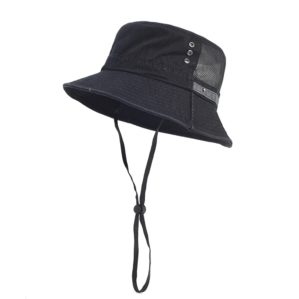 Cotton Bucket Hats Outdoor Cap Casual Men Women Panama Hat