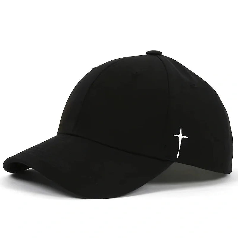 Unisex Spring Style Sports  Baseball Hat with Side - Embroidered Cross Patterns. Outdoor Adjustable Casual Hat Sunscreen Hats