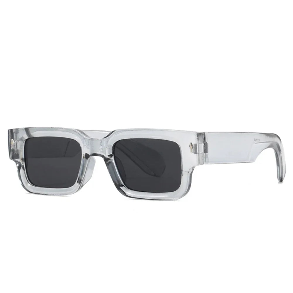 Retro Men Square Sunglasses Vintage Luxury Rivet Designer Sun Glasses