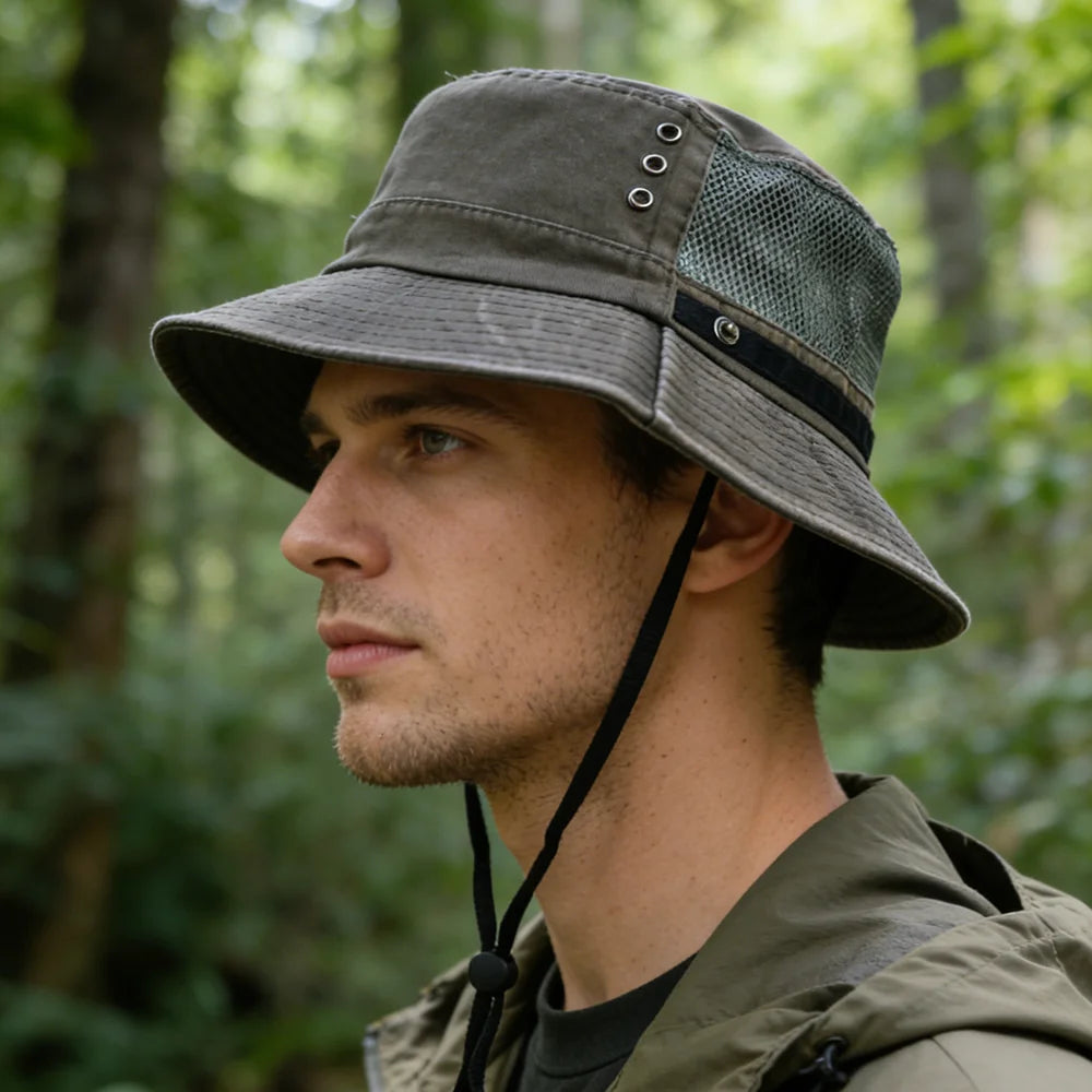 Cotton Bucket Hats Outdoor Cap Casual Men Women Panama Hat