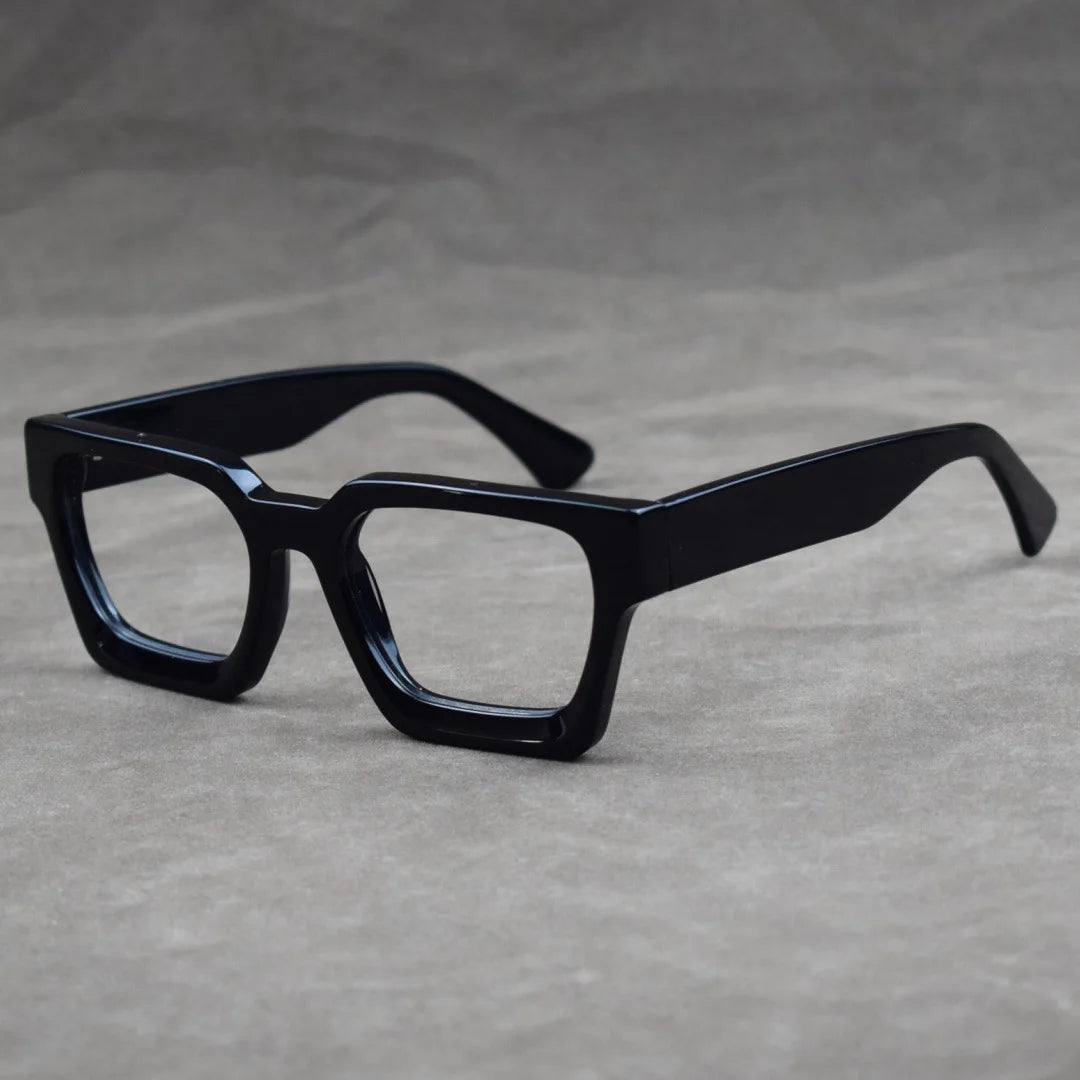 Luxury Thicken Acetate Reading Glasses Men Women Anti Blue Light Prescription Glasses Myopia Hyperopia Oversized Square Eyewear