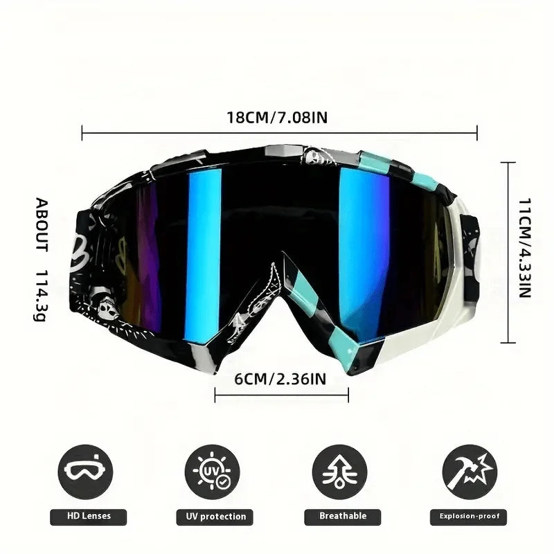 Motocross Goggles for Men Women, Dirt Bike ATV Off-Road Motorcycle Racing Goggles