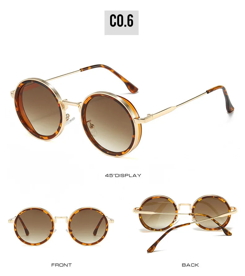 Luxury Designed Sunglasses Women Men Unisex Brand Quality Round Glasses Retro Styles Street Shopping Photography Eyepieces