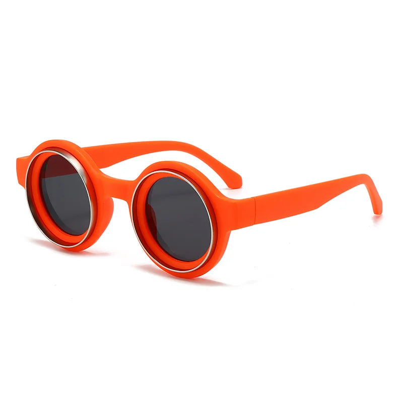 Men Fashion Retro Round Sun Glasses Classic Trendy Outdoor Eyeglasses