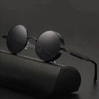 Retro Punk round Reflective for Men and Women Sunglasses