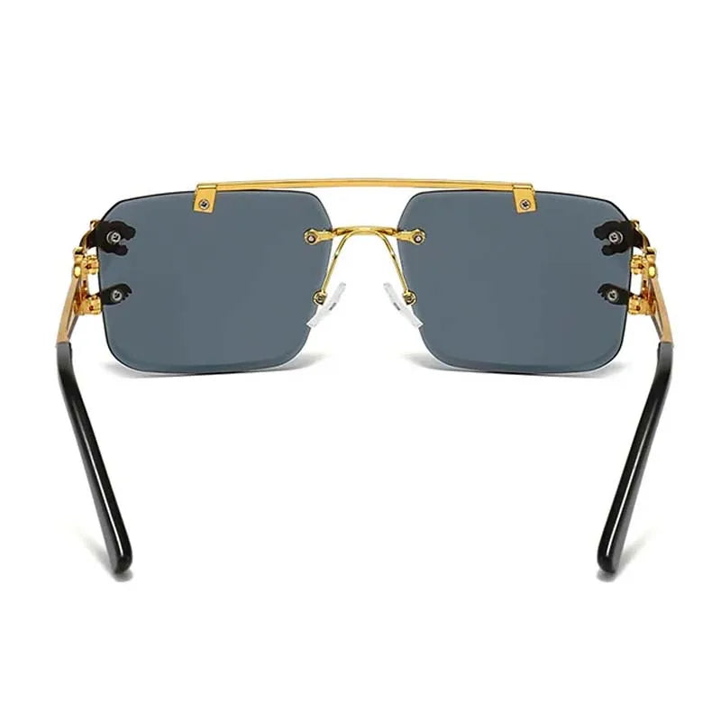 Luxury Square Sunglasses Man Woman Brand Designer Vintage Rimless Sun Glasses Male Female Fashion Retro Mirror Oculos De Sol