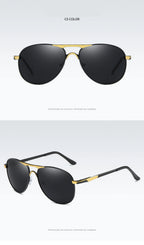 Luxury Polarized Sunglasses Men Women Driving Fishing Retro Sun Glasses Brand Designer Male Metal Sunglasses For Man UV400