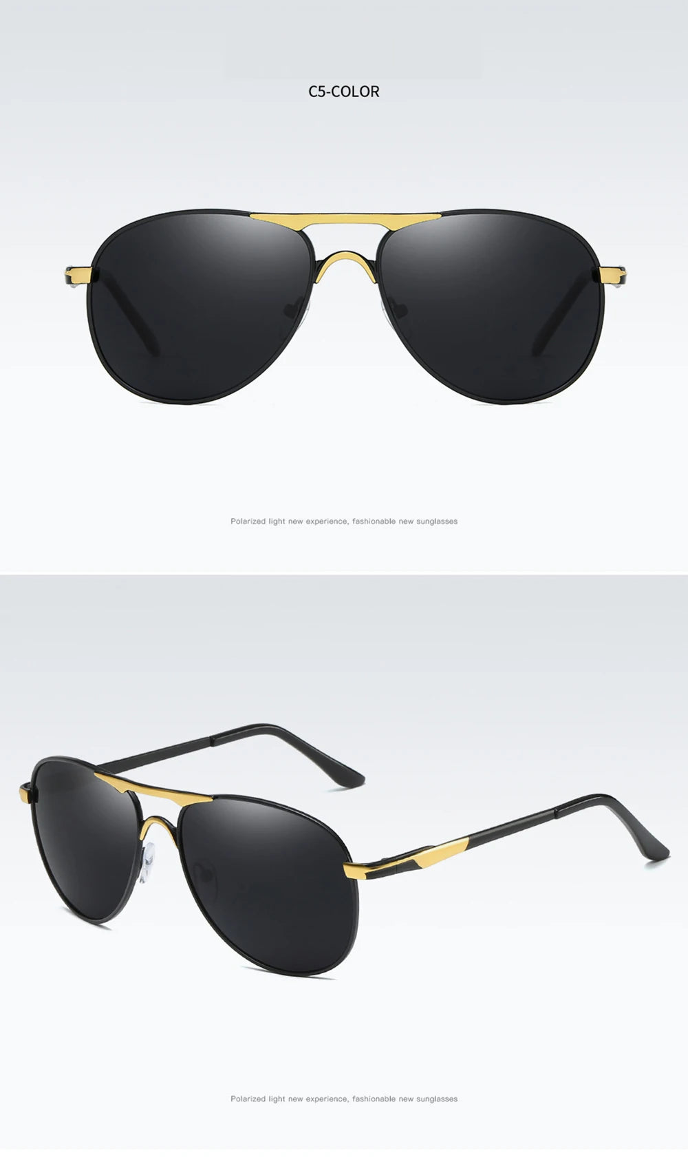 Luxury Polarized Sunglasses Men Women Driving Fishing Retro Sun Glasses Brand Designer Male Metal Sunglasses For Man UV400