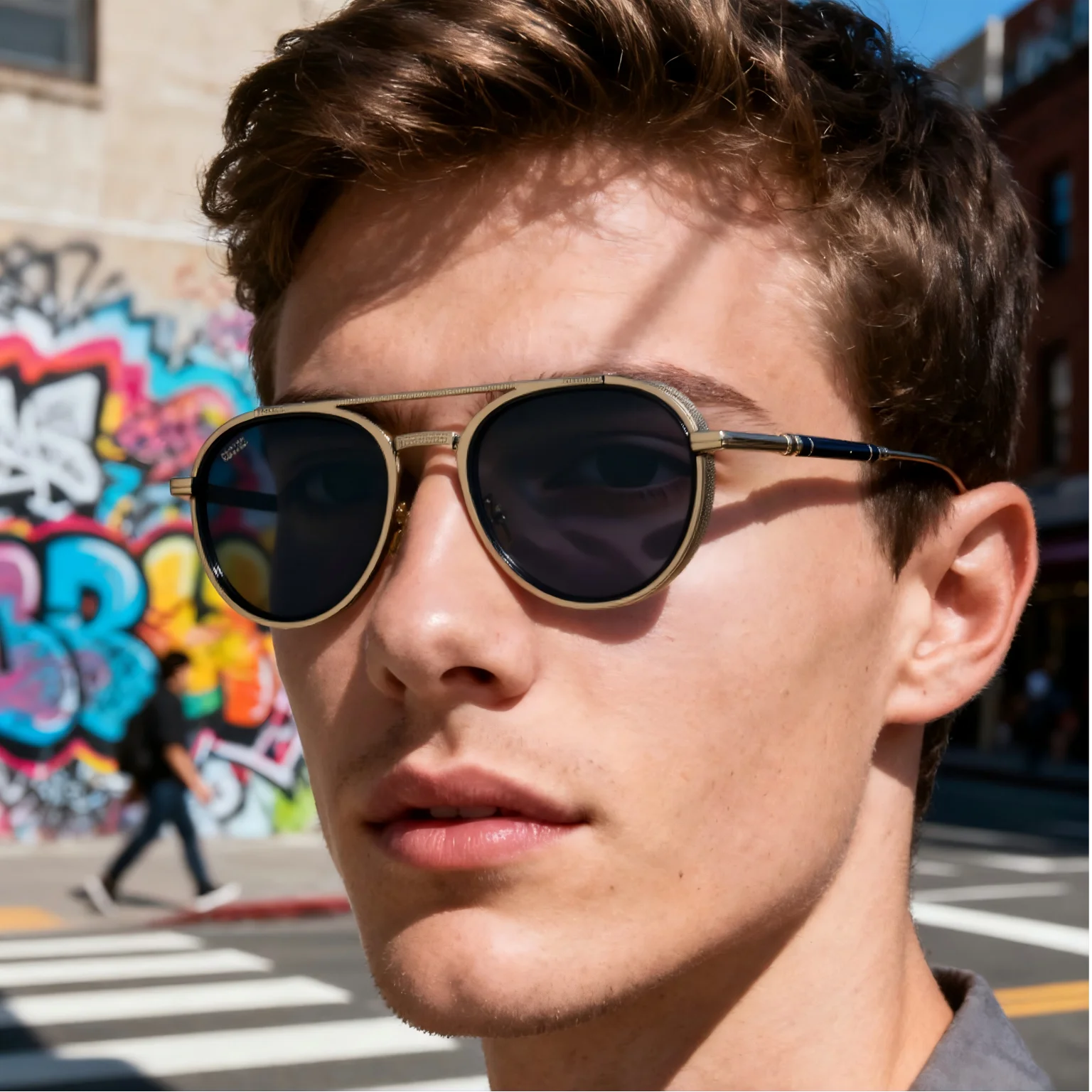 Luxury Round Sunglasses Men New Fashion Outdoor Shades for Driving Women Eyeglasses Trendy Vintage Brand Design UV400Sun Glasses