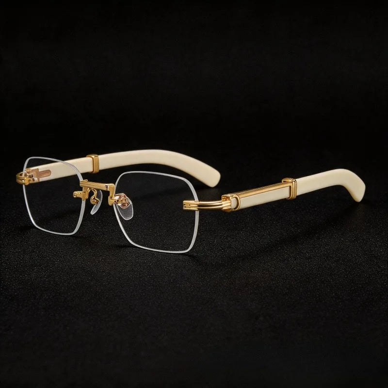 Luxury Rimlesss Sunglasses Women Men Fashion Square Clear Lens Sun Glasses Brand Eyeglasses Travel Driving Eyewear