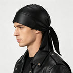 Men's Breathable Perforated Durag Headwrap, Quick Dry Pirate Bandana Hat, Lightweight Motorcycle Biker Head Scarf, Elastic Skull