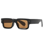 Retro Men Square Sunglasses Vintage Luxury Rivet Designer Sun Glasses