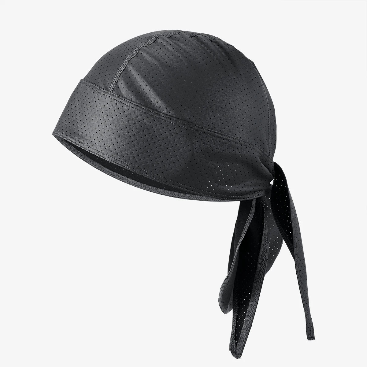 Men's Breathable Perforated Durag Headwrap, Quick Dry Pirate Bandana Hat, Lightweight Motorcycle Biker Head Scarf, Elastic Skull