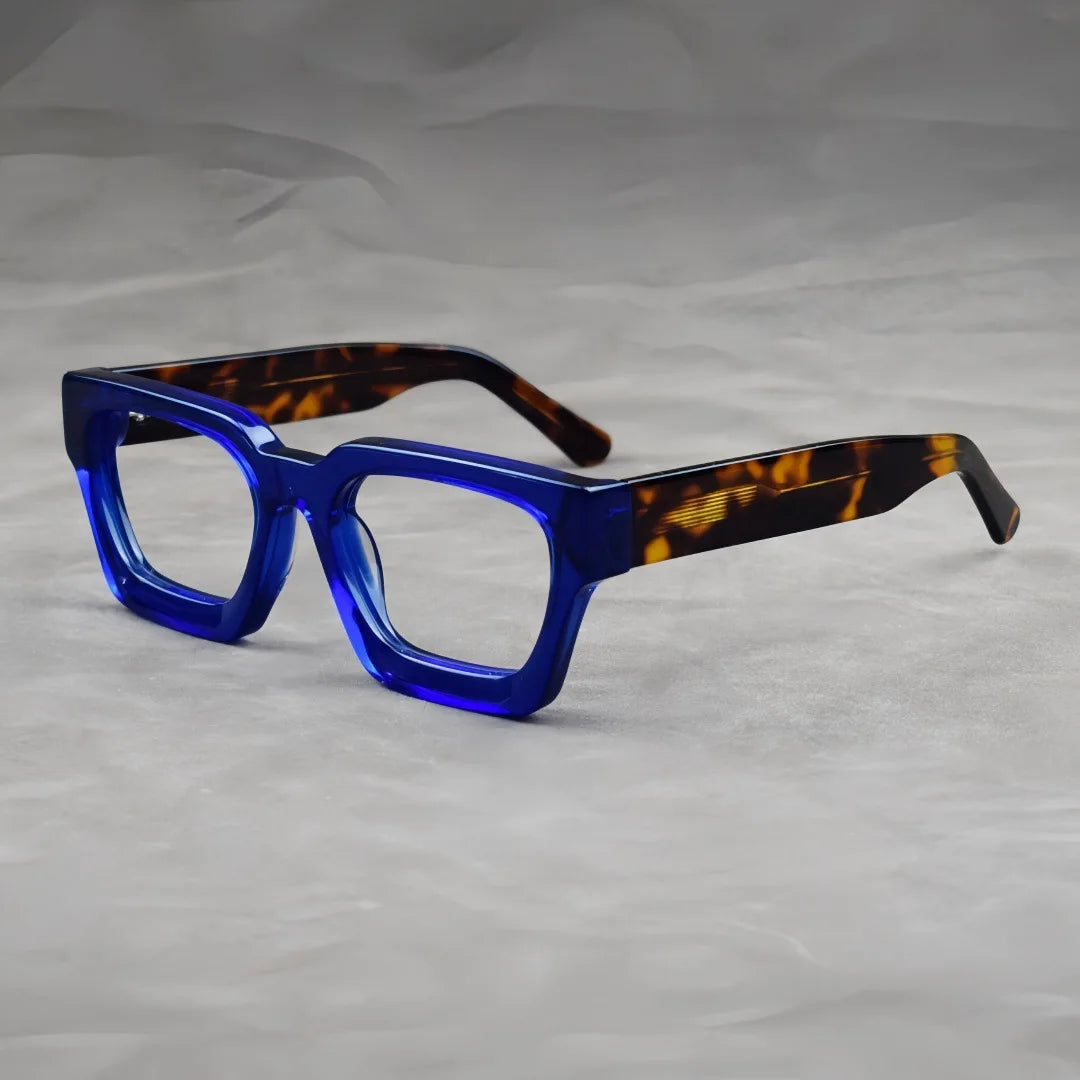 Luxury Thicken Acetate Reading Glasses Men Women Anti Blue Light Prescription Glasses Myopia Hyperopia Oversized Square Eyewear