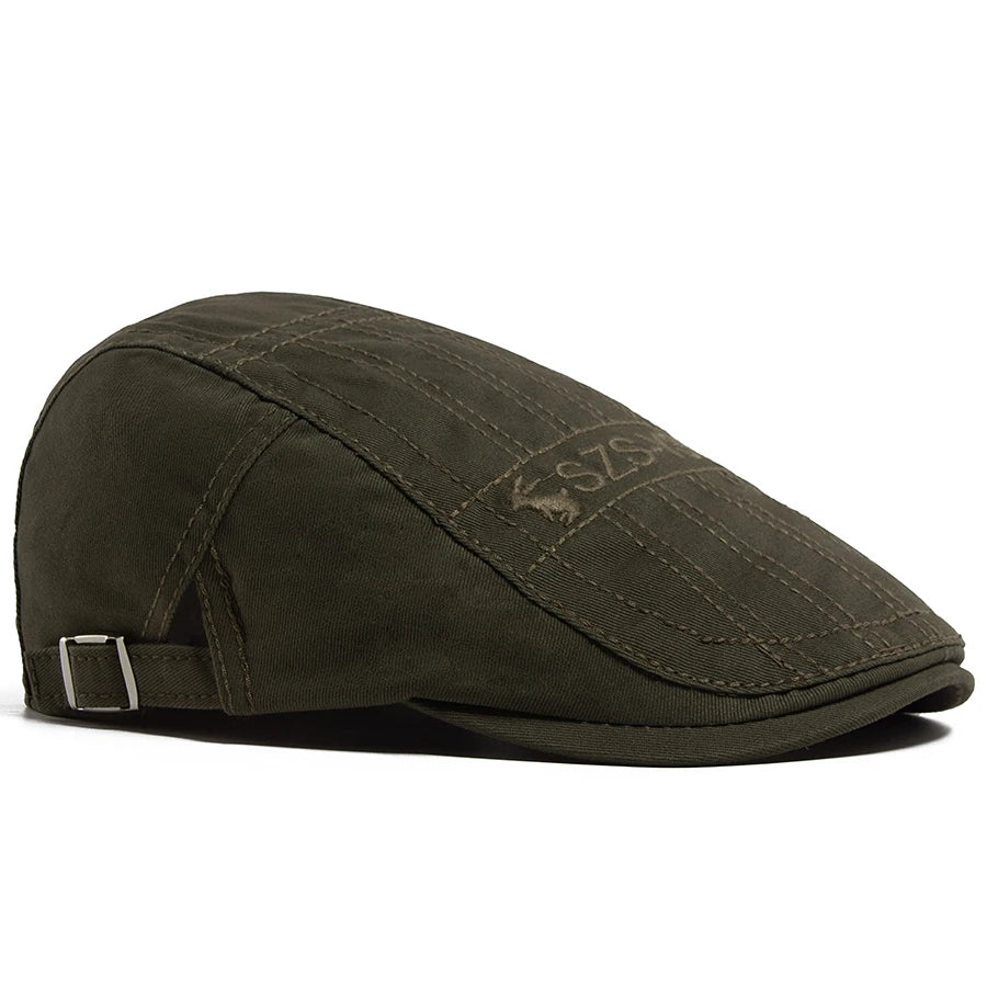 Men Beret Fashion Rabbit Embroidery Flat Caps Spring Summer Visor For Male