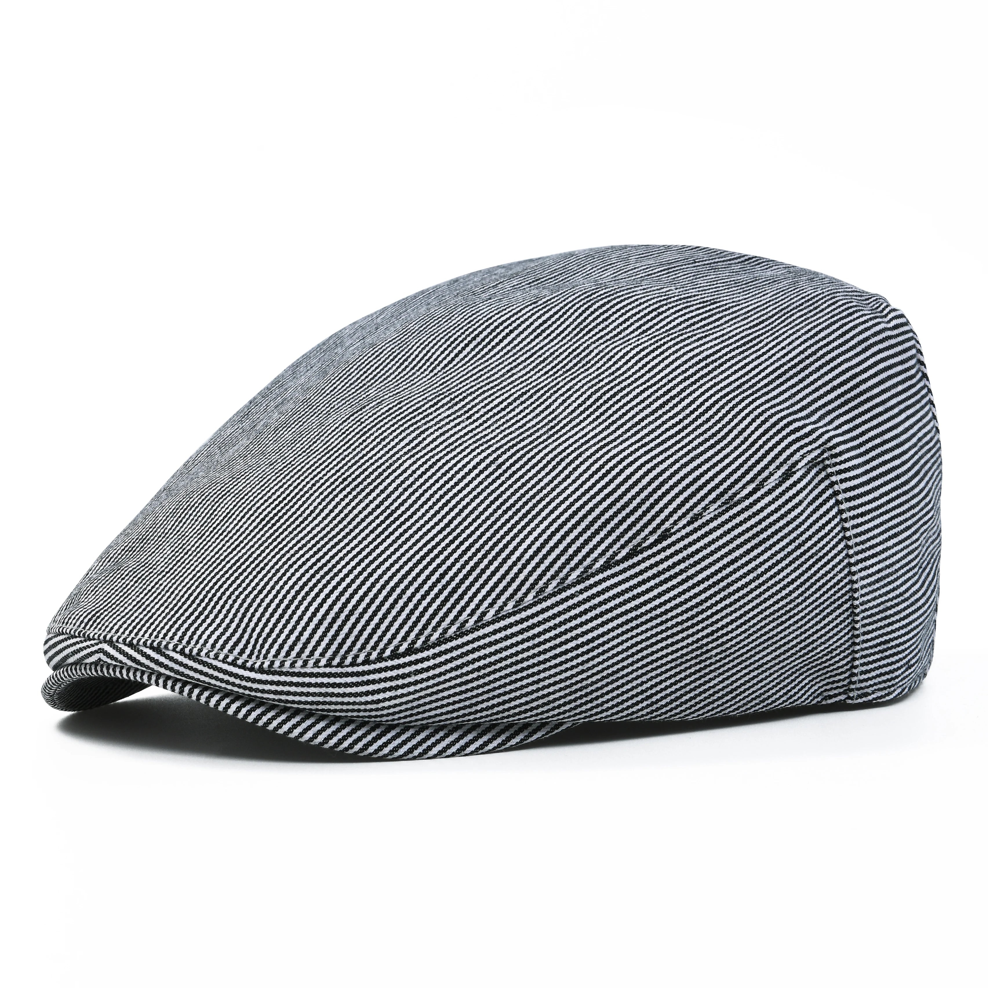 STARANCE Men's Cotton Ivy Gatsby Newsboy Hat Summer Driving Flat Scally Cap Thin
