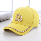 Fashion Diamond D Letter Baseball Cap For Women