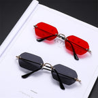 Luxury Rimless Square Sunglasses Man Brand Designer Frameless Gradient Sun Glasses Woman Fashion Vintage Metal Oculos De Sol