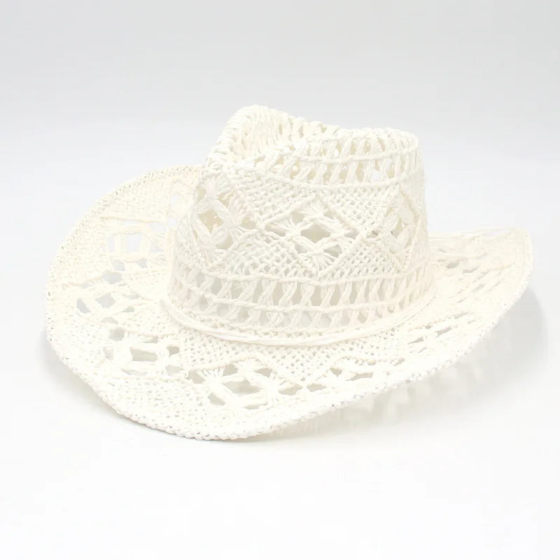 Cowboy Western Cowgirl Hat Foldable Wide Brim Cowboy Hat for Unisex