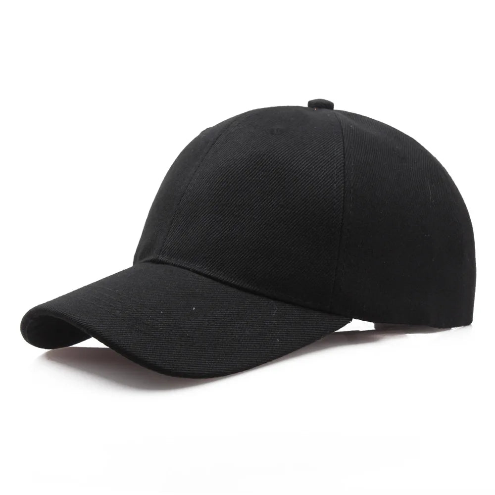 Black Cap Solid Color Baseball Cap Snapback Caps Casquette Hats Fitted  Hats for  Men & Women