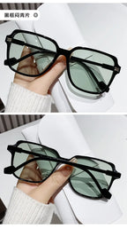 Classic Fashion Large Frame Square Glasses Transparent Lens Casual Decorative Glasses Suitable for Office Очки Солнечные Мужские